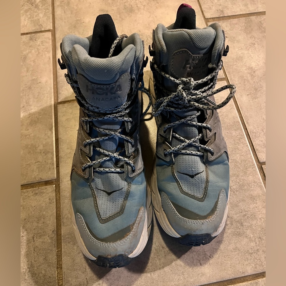 Hoka One One Womens Anacapa Mid GTX GoreTex Hiking Boot Shoes Size 9.5 B Blue